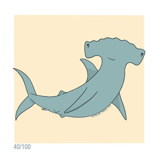 100 Day Project Day 40 : Scalloped Hammerhead