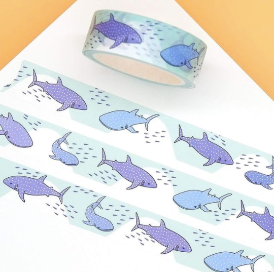 Whale shark washi tape