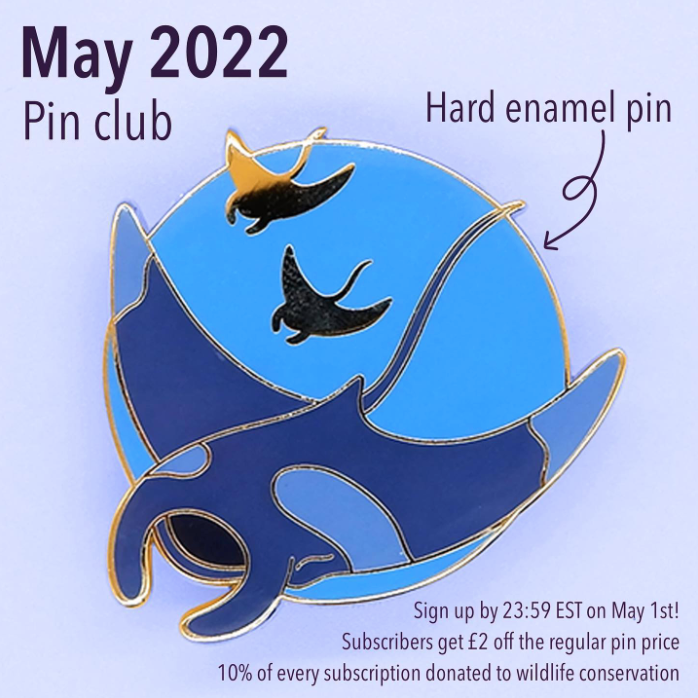 Monthly enamel pin club!