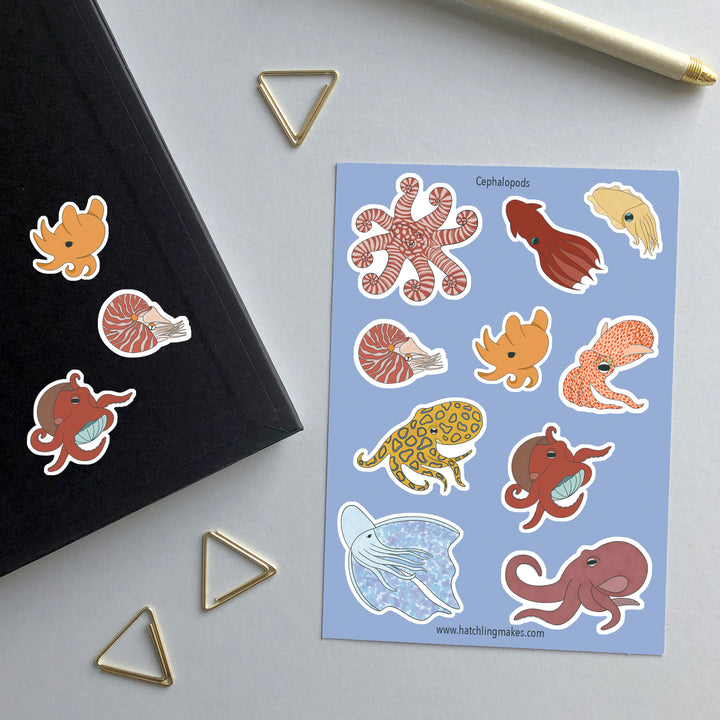 Cephalopod sticker sheets are almost sold out!