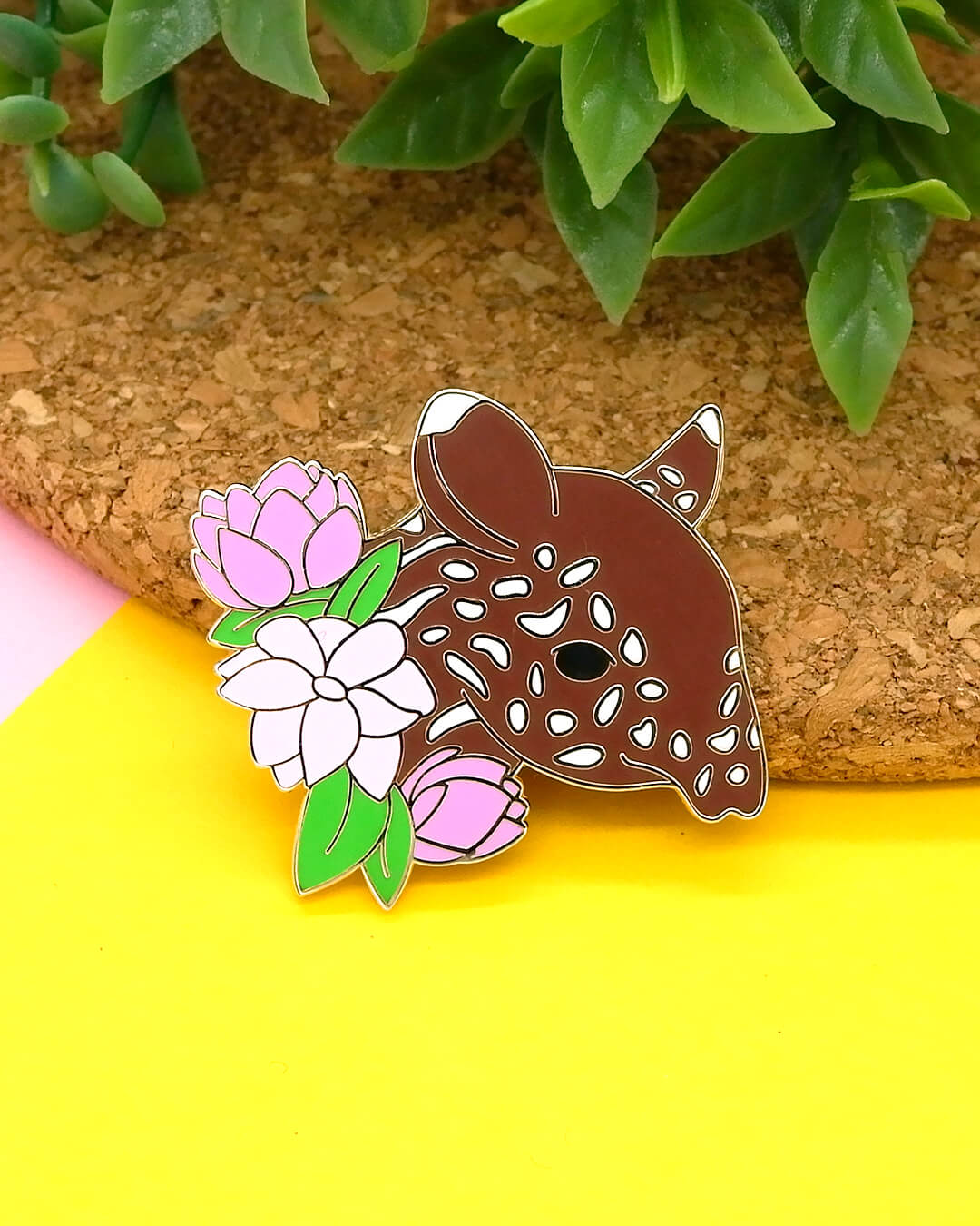 Malayan tapir hard enamel pin