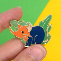 Elephant shrew hard enamel pin