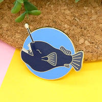 Black Sea Devil (Anglerfish) Hard Enamel Pin