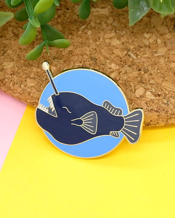 Black Sea Devil (Anglerfish) Hard Enamel Pin