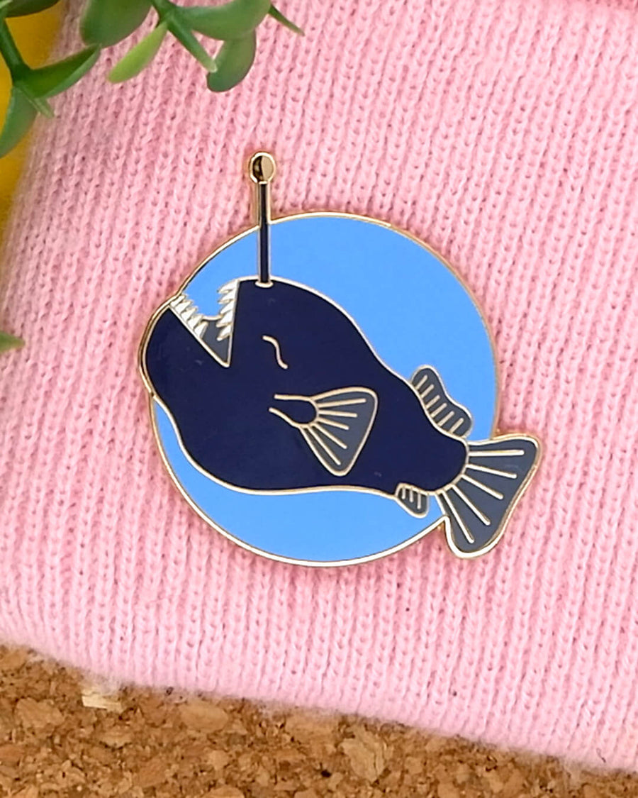 Black Sea Devil (Anglerfish) Hard Enamel Pin