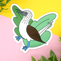 Blue Footed Booby Dancing Vinyl Sticker