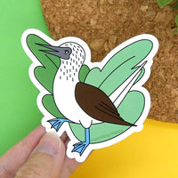 Blue Footed Booby Dancing Vinyl Sticker