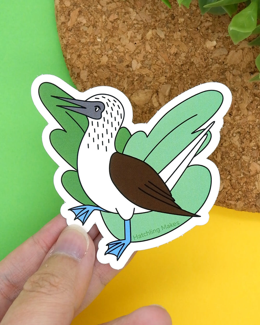 Blue Footed Booby Dancing Vinyl Sticker