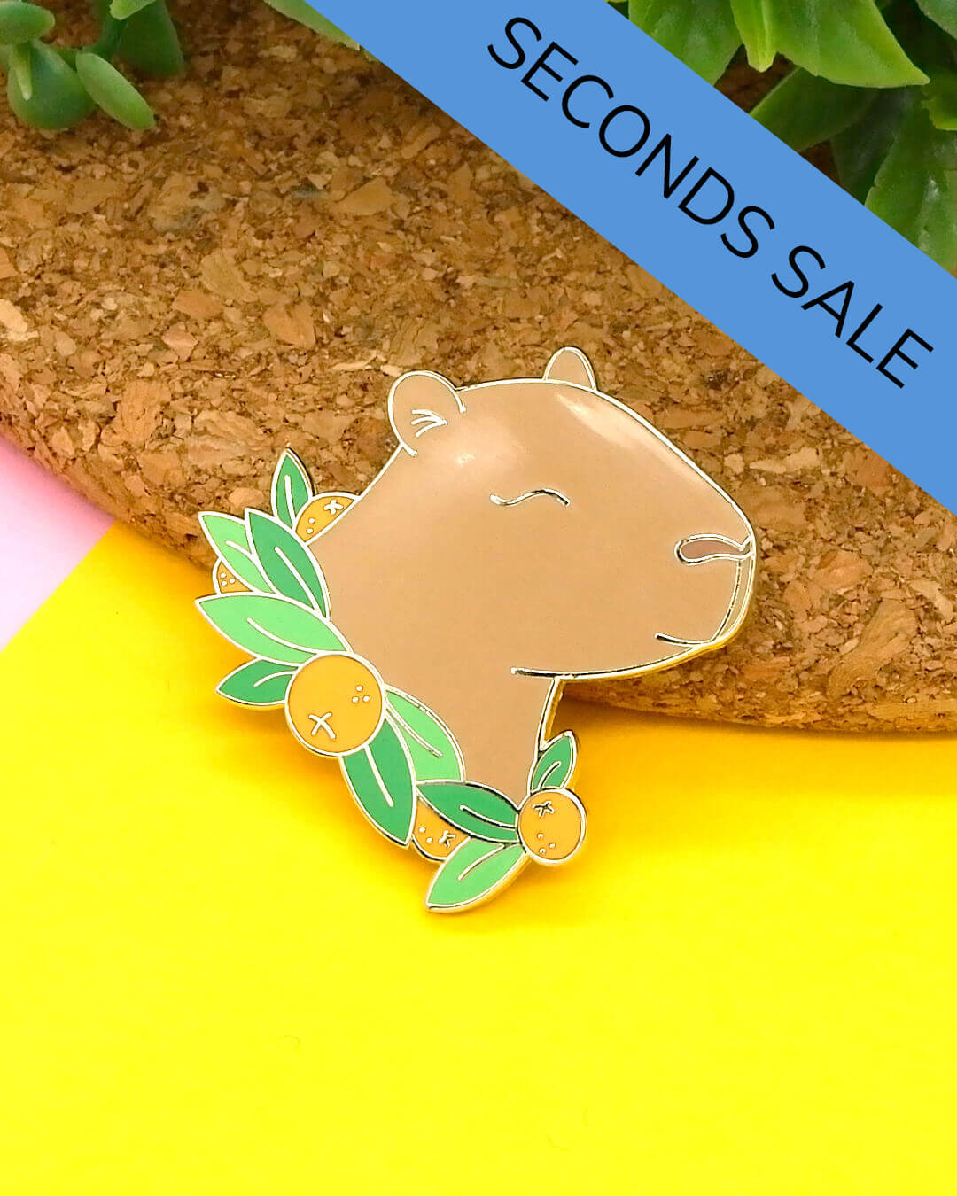 Capibara Pin Capybara Enamel Pin - SECONDS – Hatchling Makes