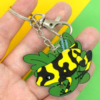 Harlequin Dart Frog Recycled Acrylic Keychain