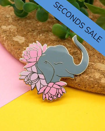 Indian Elephant Enamel Pin - SECONDS SALE