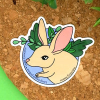 Long Eared Jerboa Mini Vinyl Sticker