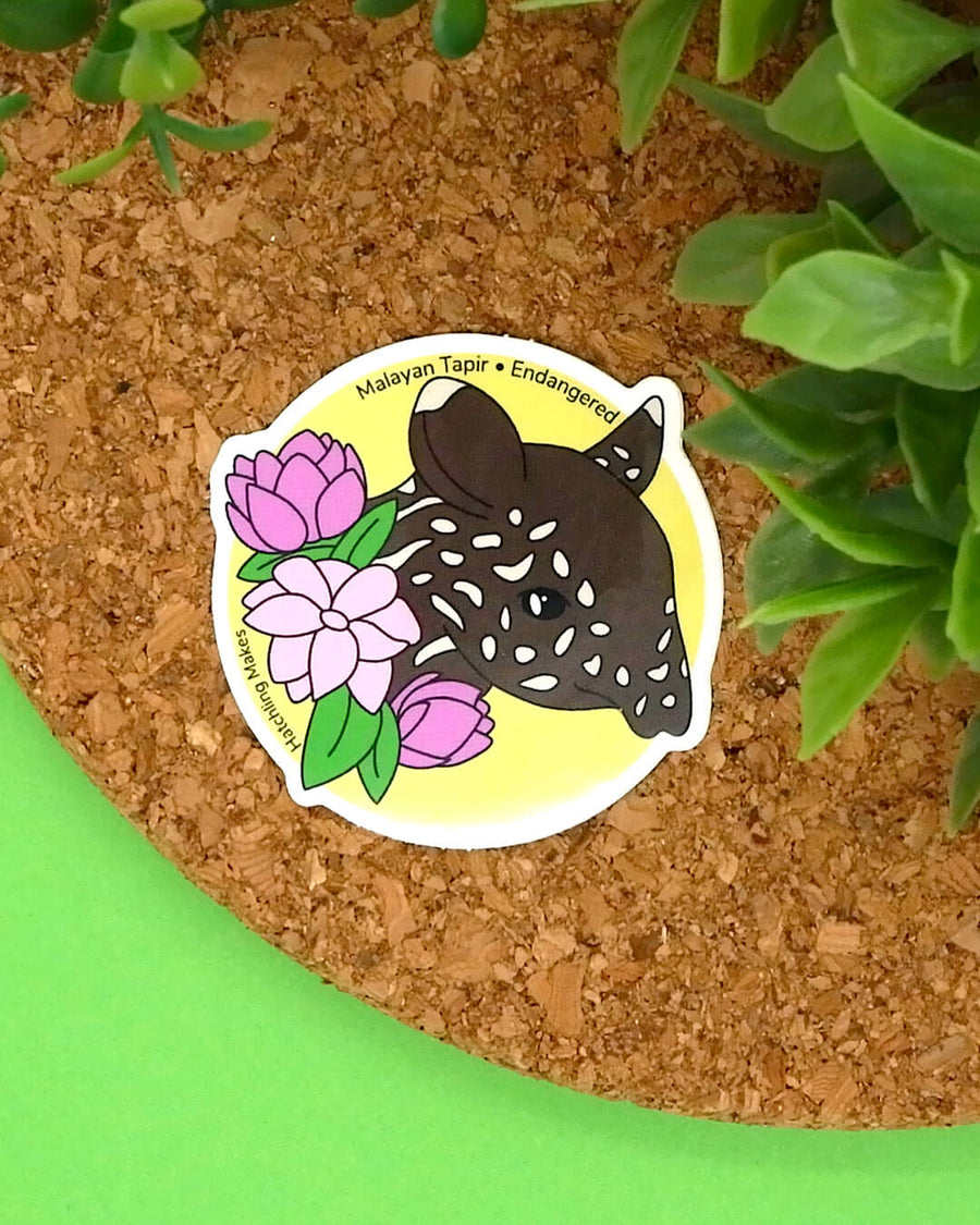 Malayan Tapir Mini Vinyl Sticker