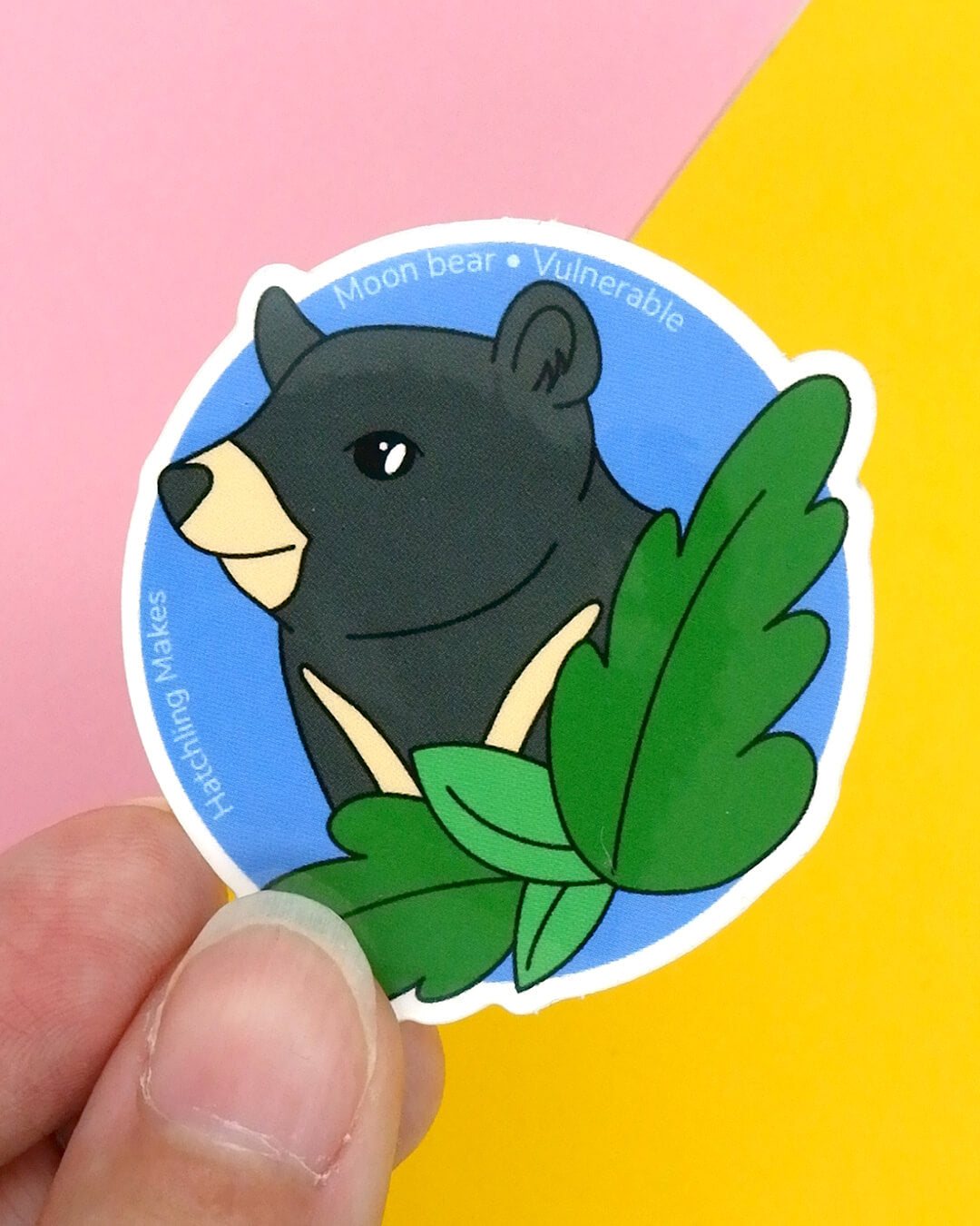 Moon Bear Mini Vinyl Sticker