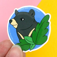 Moon Bear Mini Vinyl Sticker