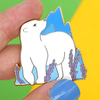 Polar bear hard enamel pin