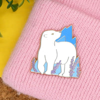 Polar bear hard enamel pin