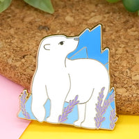 Polar bear hard enamel pin