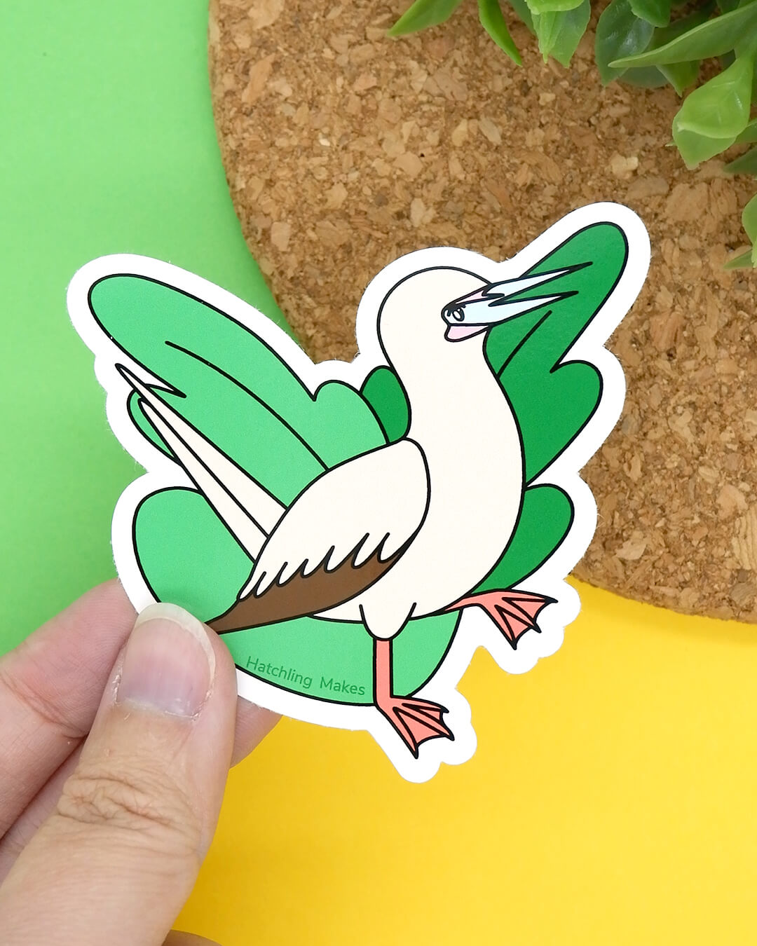 Red Footed Booby Vinyl Sticker