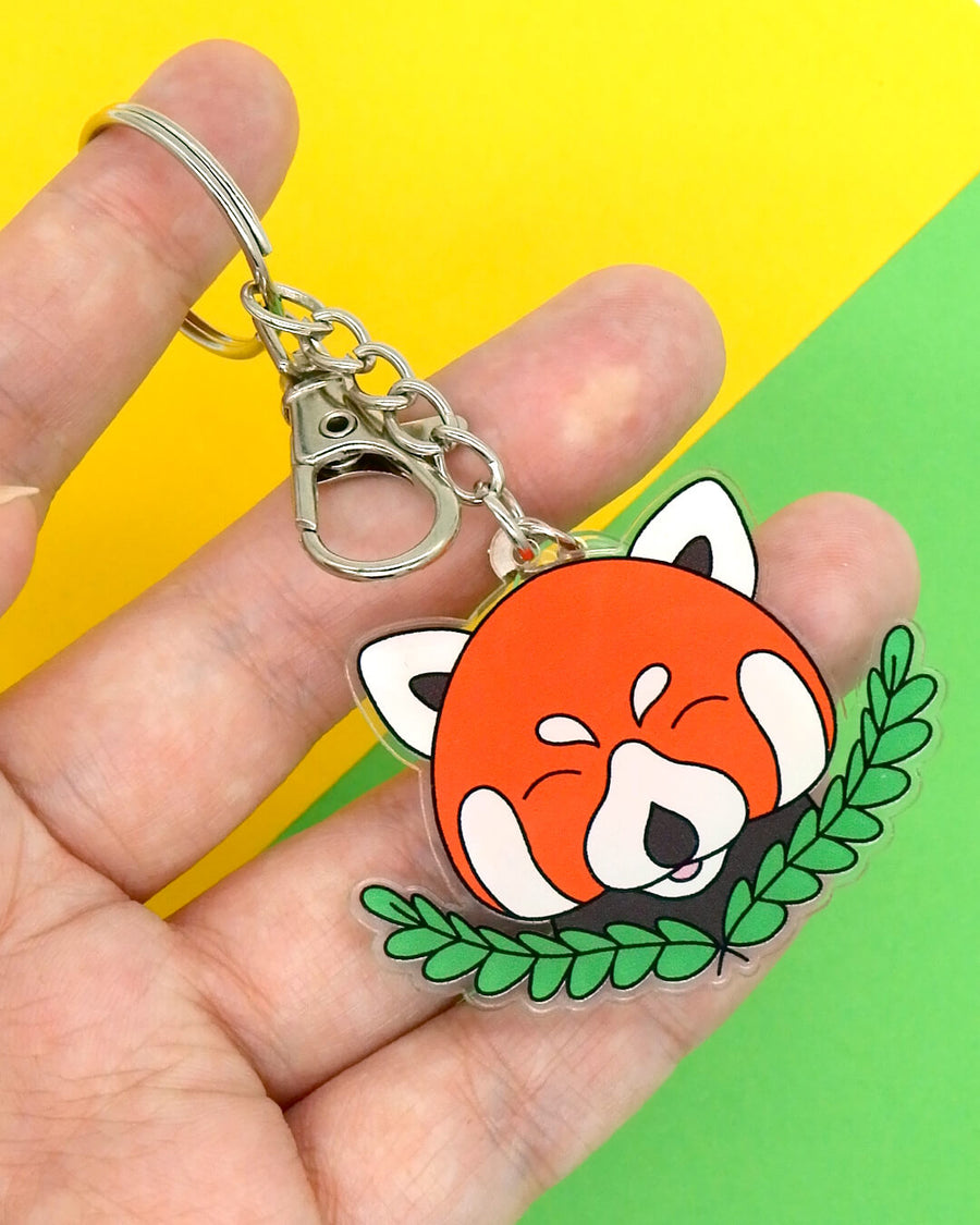 Red Panda Recycled Acrylic Keychain