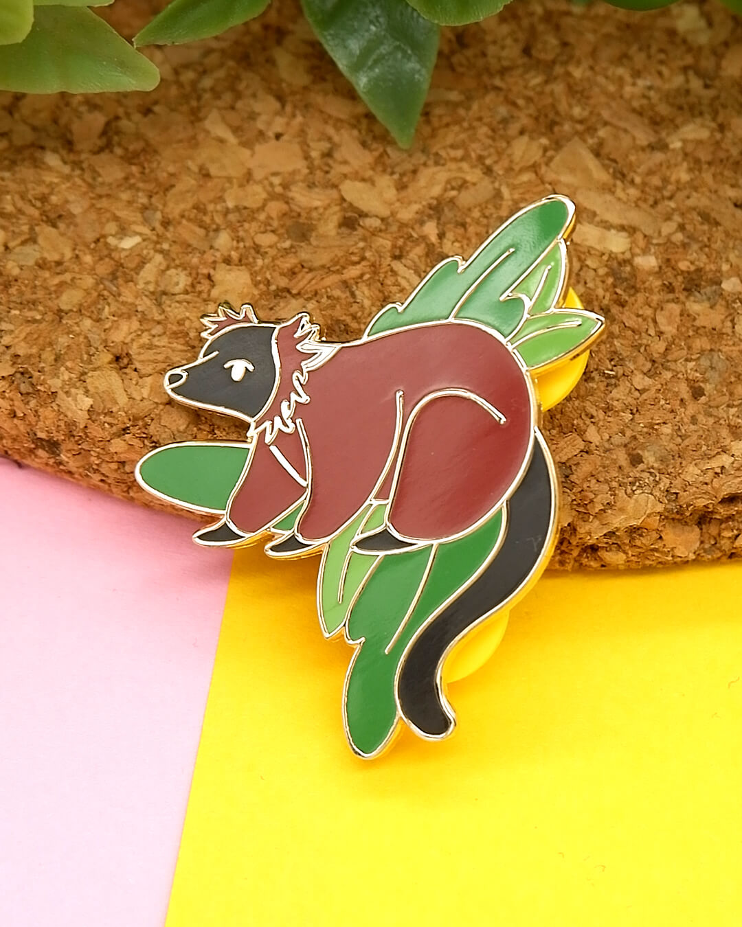 Red Ruffed Lemur Hard Enamel Pin