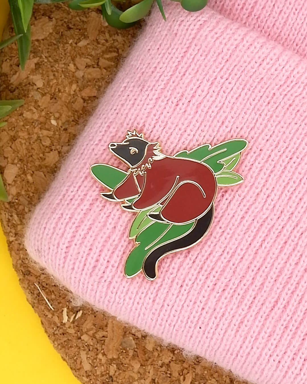 Red Ruffed Lemur Hard Enamel Pin