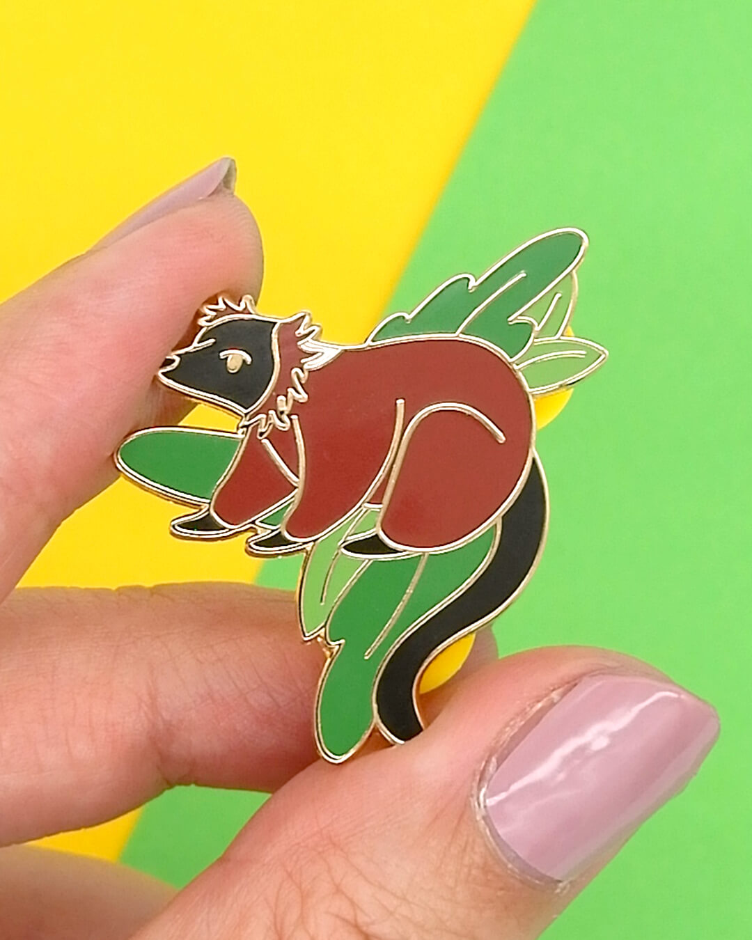 Red Ruffed Lemur Hard Enamel Pin