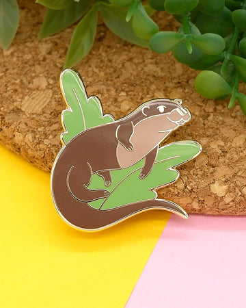 Eurasian River Otter Hard Enamel Pin - Early bird price!