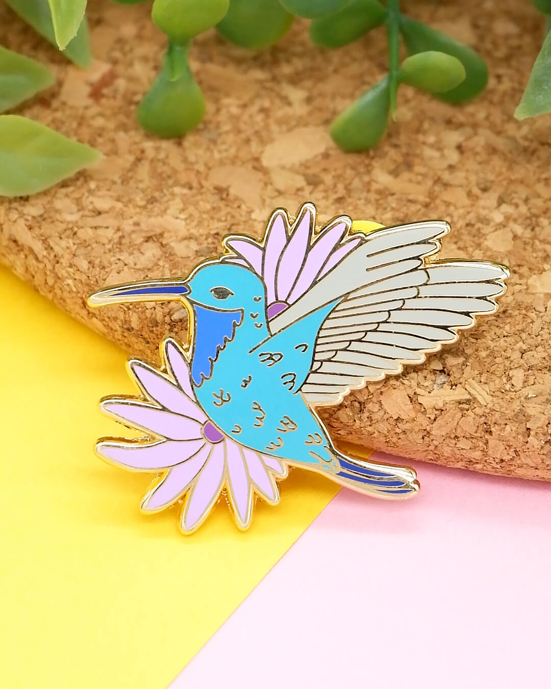 Santa Marta Sabrewing Hummingbird hard enamel pin