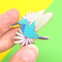 Santa Marta Sabrewing Hummingbird hard enamel pin