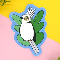 White-Crested Helmetshrike Vinyl Sticker