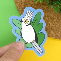 White-Crested Helmetshrike Vinyl Sticker