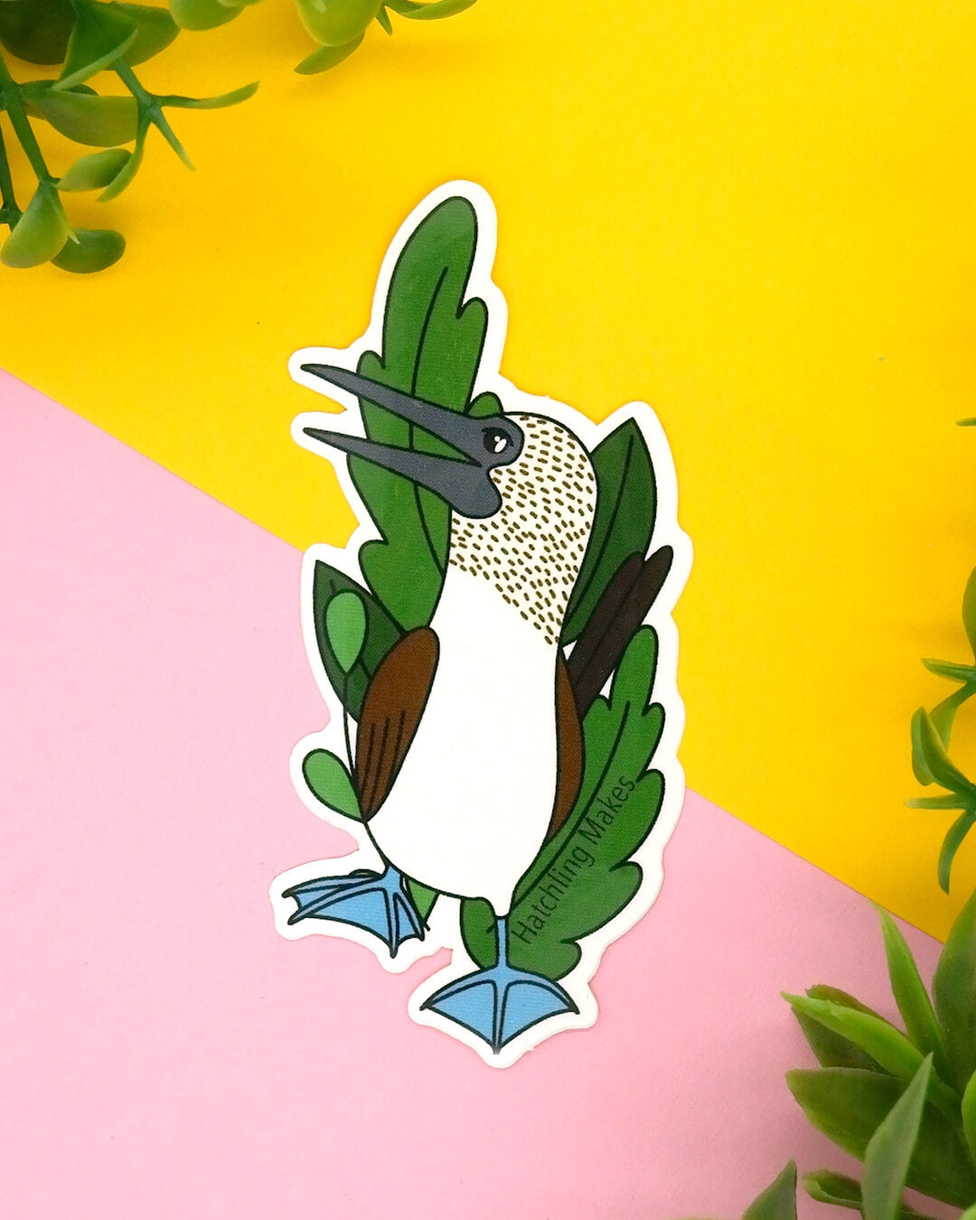 Blue Footed Booby Bird Vinyl Sticker