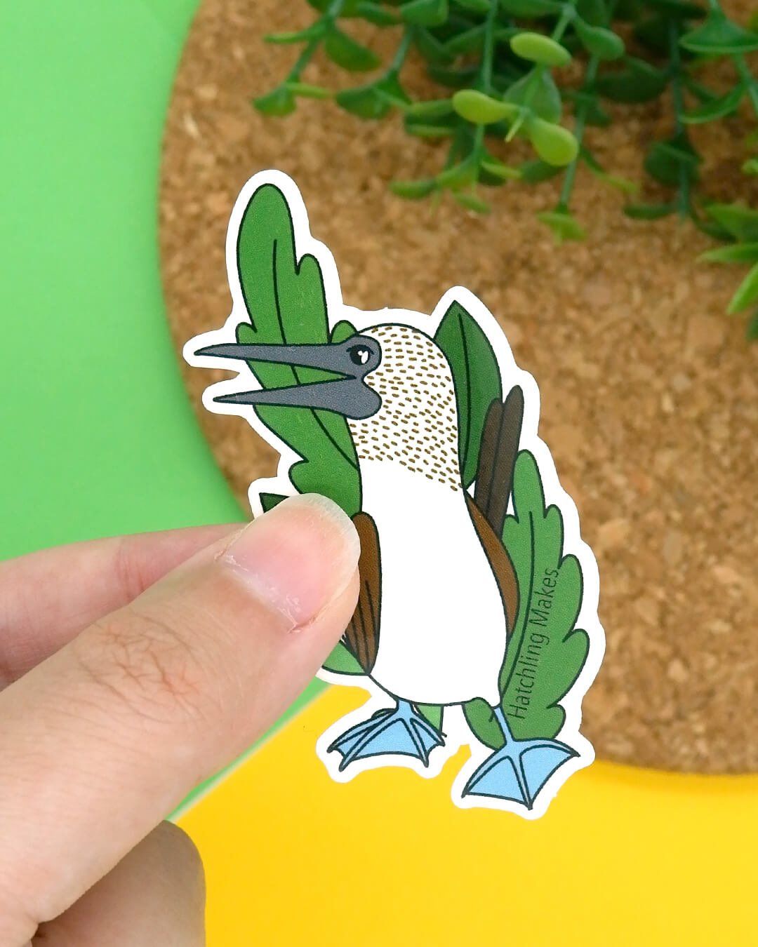 Blue Footed Booby Bird Vinyl Sticker