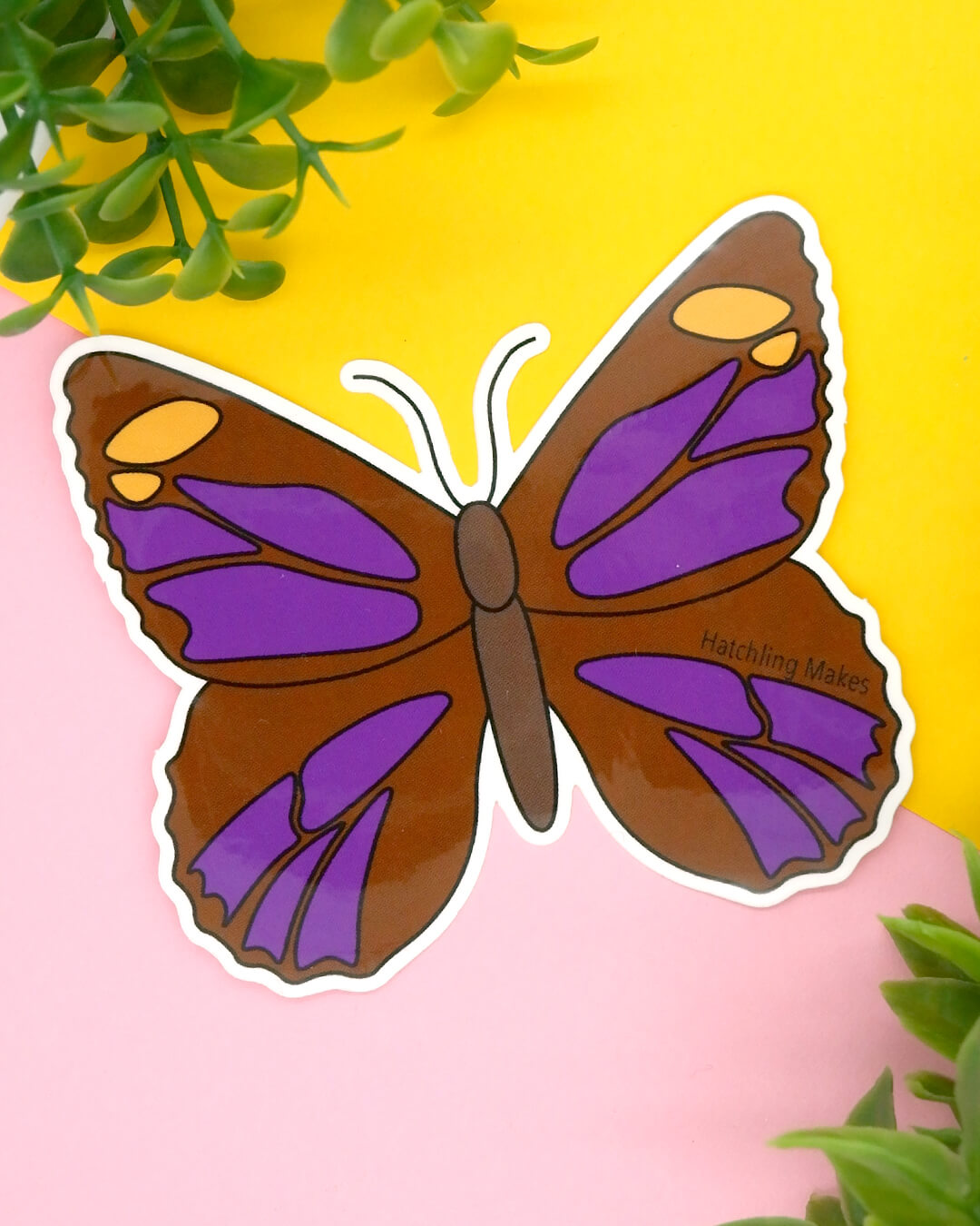 Arid Bronze Azure Butterfly Vinyl Sticker
