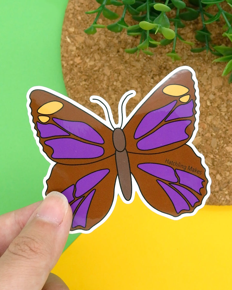 Arid Bronze Azure Butterfly Vinyl Sticker