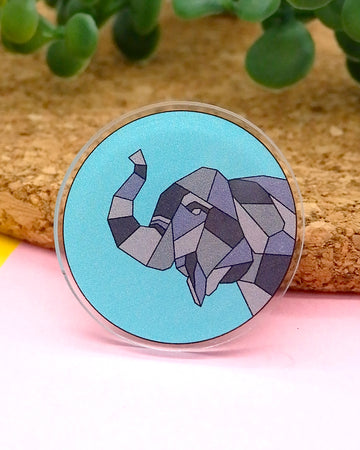 Elephant acrylic pin