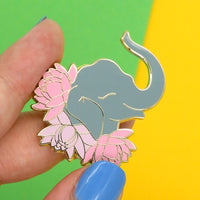 Indian elephant hard enamel pin