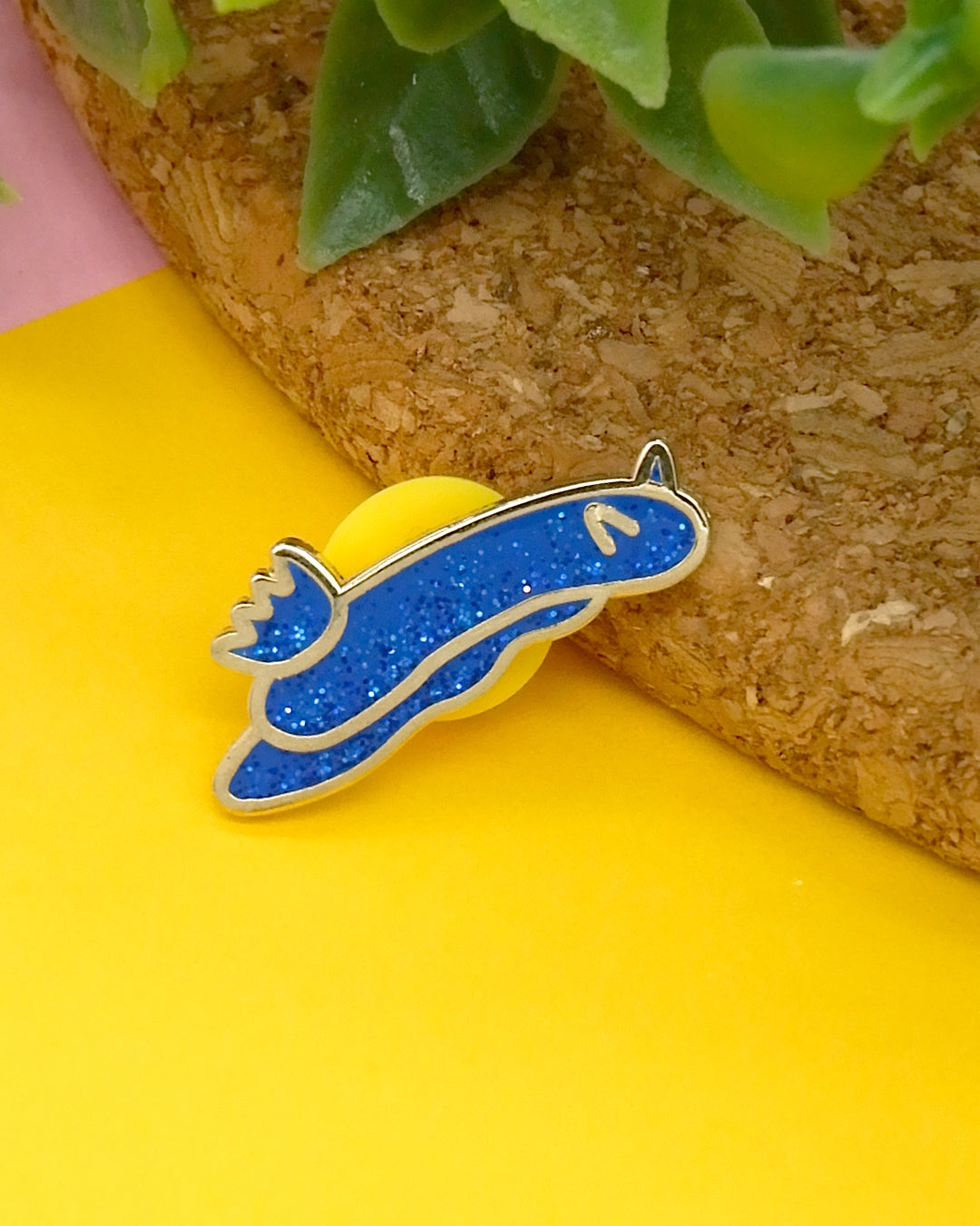 Nudibranch glitter mini pin