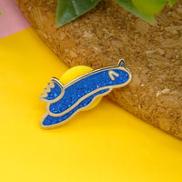 Nudibranch glitter mini pin