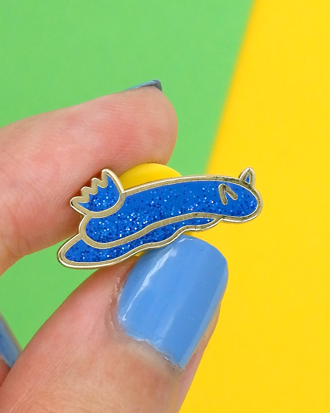 Nudibranch glitter mini pin