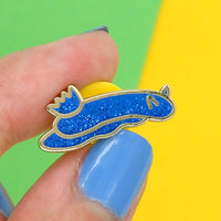 Nudibranch glitter mini pin