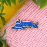 Nudibranch glitter mini pin