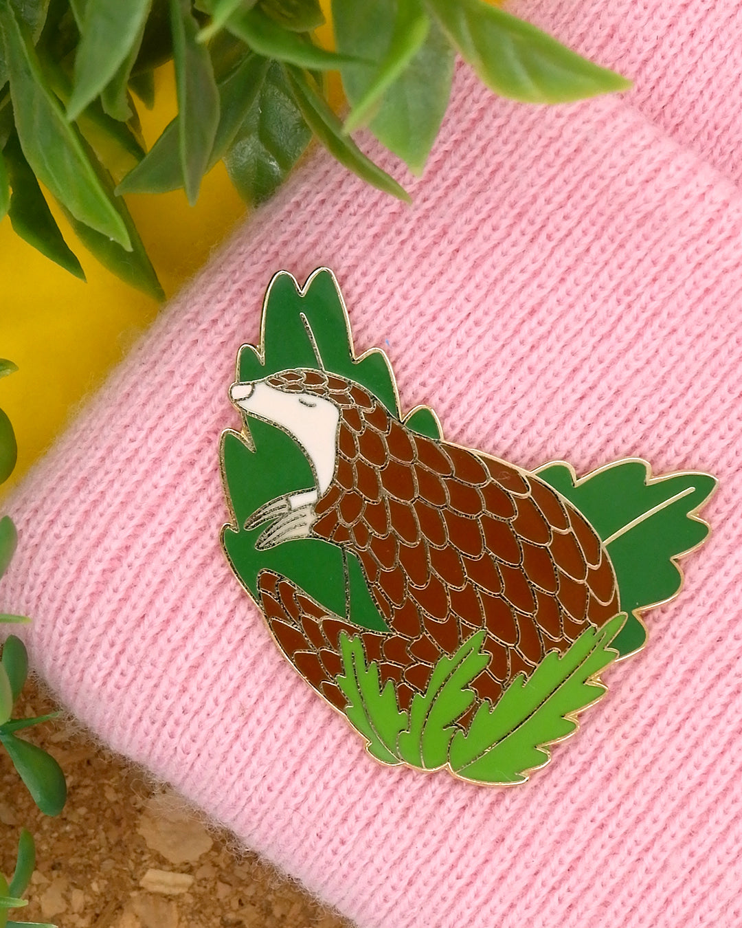 Pangolin Hard Enamel Pin - Gold