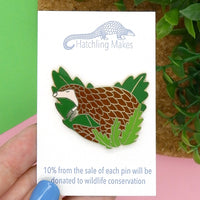 Pangolin Hard Enamel Pin - Gold