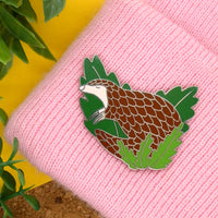 Pangolin Hard Enamel Pin - Silver