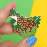 Pangolin Hard Enamel Pin - Silver