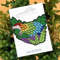 Rainbow Pangolin Embroidered Patch