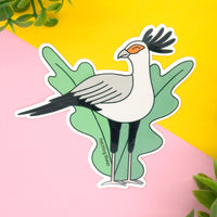 Secretary Bird Vinyl Sticker