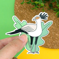 Secretary Bird Vinyl Sticker